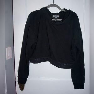 Black Cropped Sweatshirt